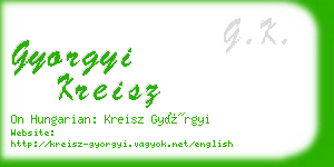 gyorgyi kreisz business card